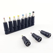 TJK USBケーブル 8 in 1 DC 5V1A 電源ケーブル USB-丸口 変換プラグ付き DC充電コード 5.5x2.5/5.5x2.1mm 扇風機 ナイトライト などに適用 サイズ 3.5*1.35mm 4.0*1.7mm 4.8*1.7mm 5.5*1.7mm 5.5*2.1mm 5.5*2.5mm 6.3*3.0mm 6.4*4.4mm コネクタアダプタ (1本+8変換プラグ)