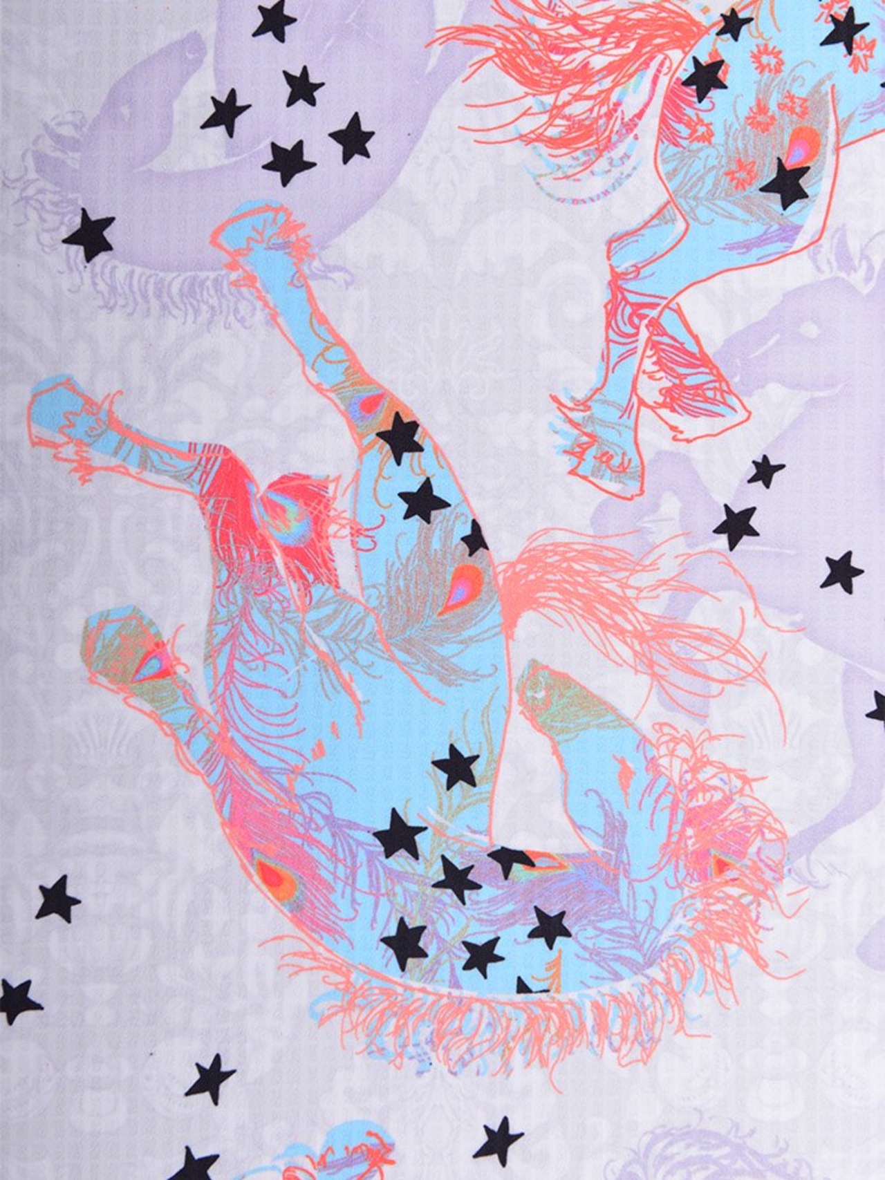 【受注商品】Rumi Rockきもの「ジプシーホース」ホワイト　[A703]