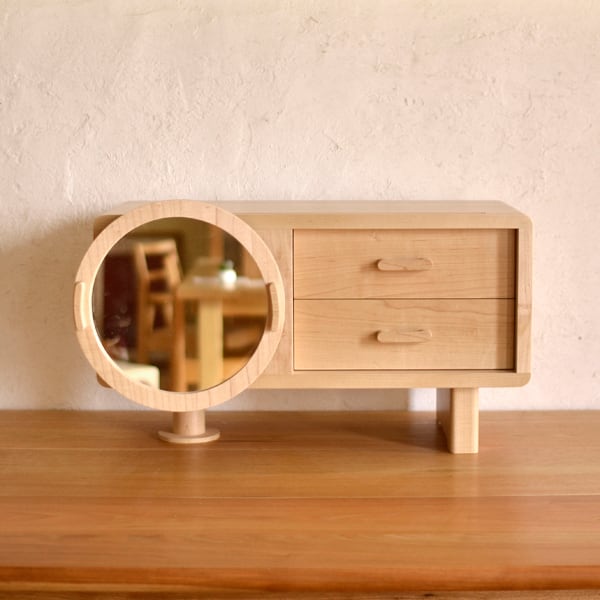 卓上ドレッサー（鏡台）【 サークル型 】 | 家具工房のお店【 POZZO