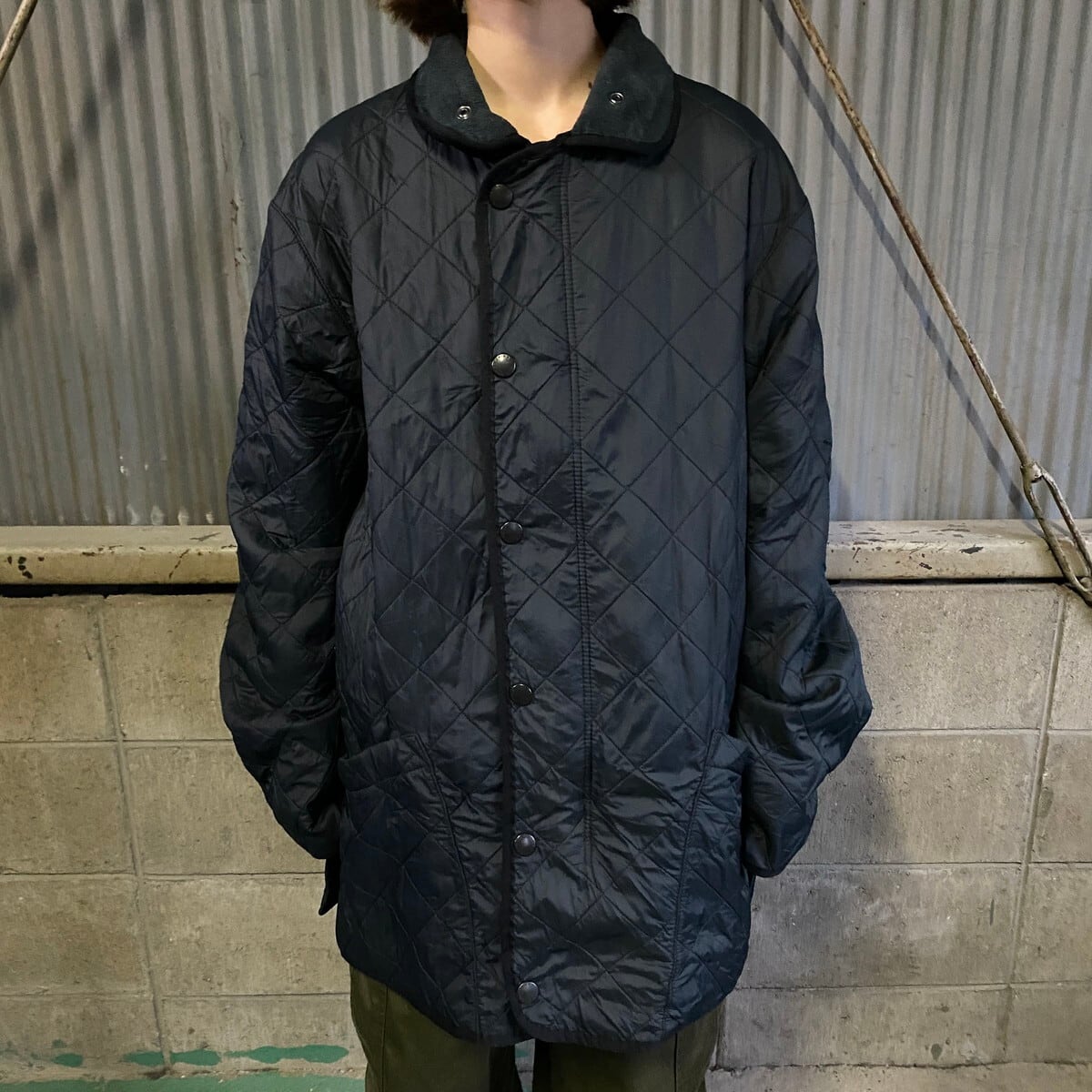 英国製 Barbour バブアー POLARTEC キルティングジャケット メンズL