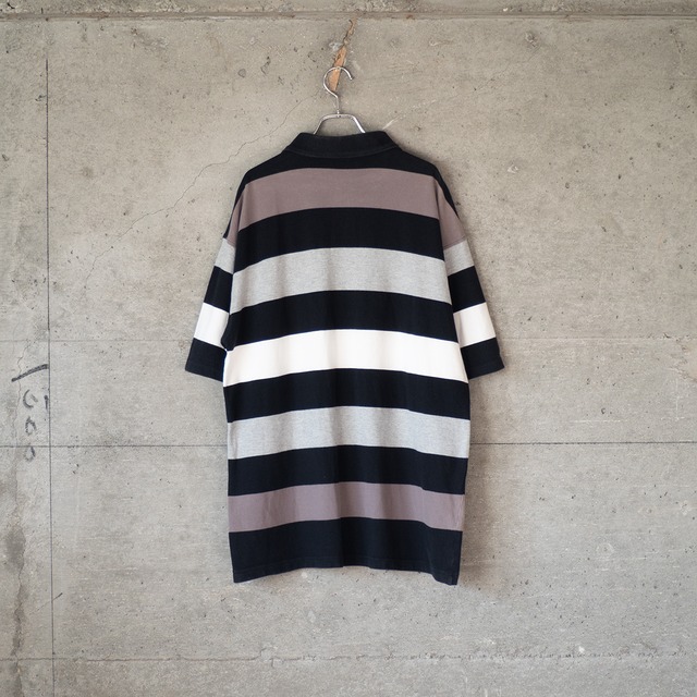 "AVIREX" used Multi border polo shirt