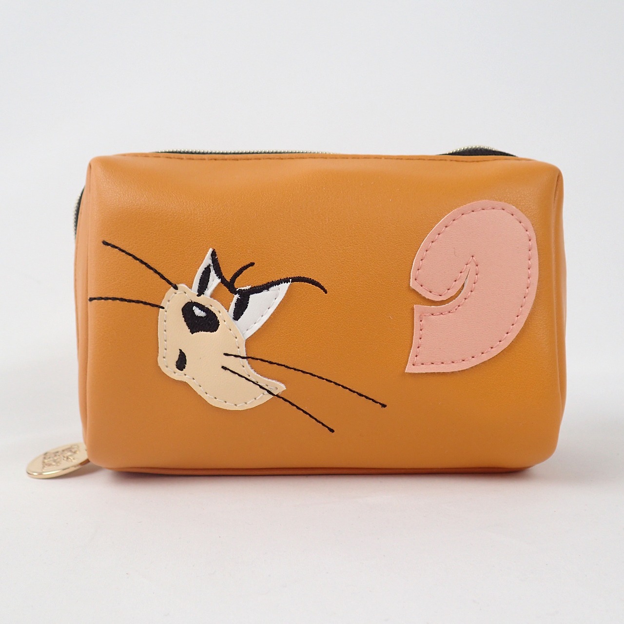 F218229_TOM and JERRY×Flapperフェイスアップリケコスメポーチ - 1