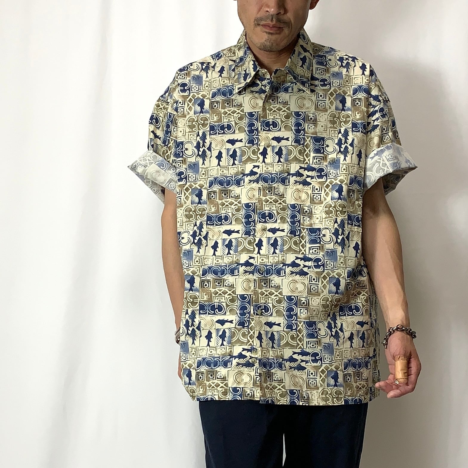 vintage 90s pierre cardin All Patterned Cotton Shirt ピエール ...