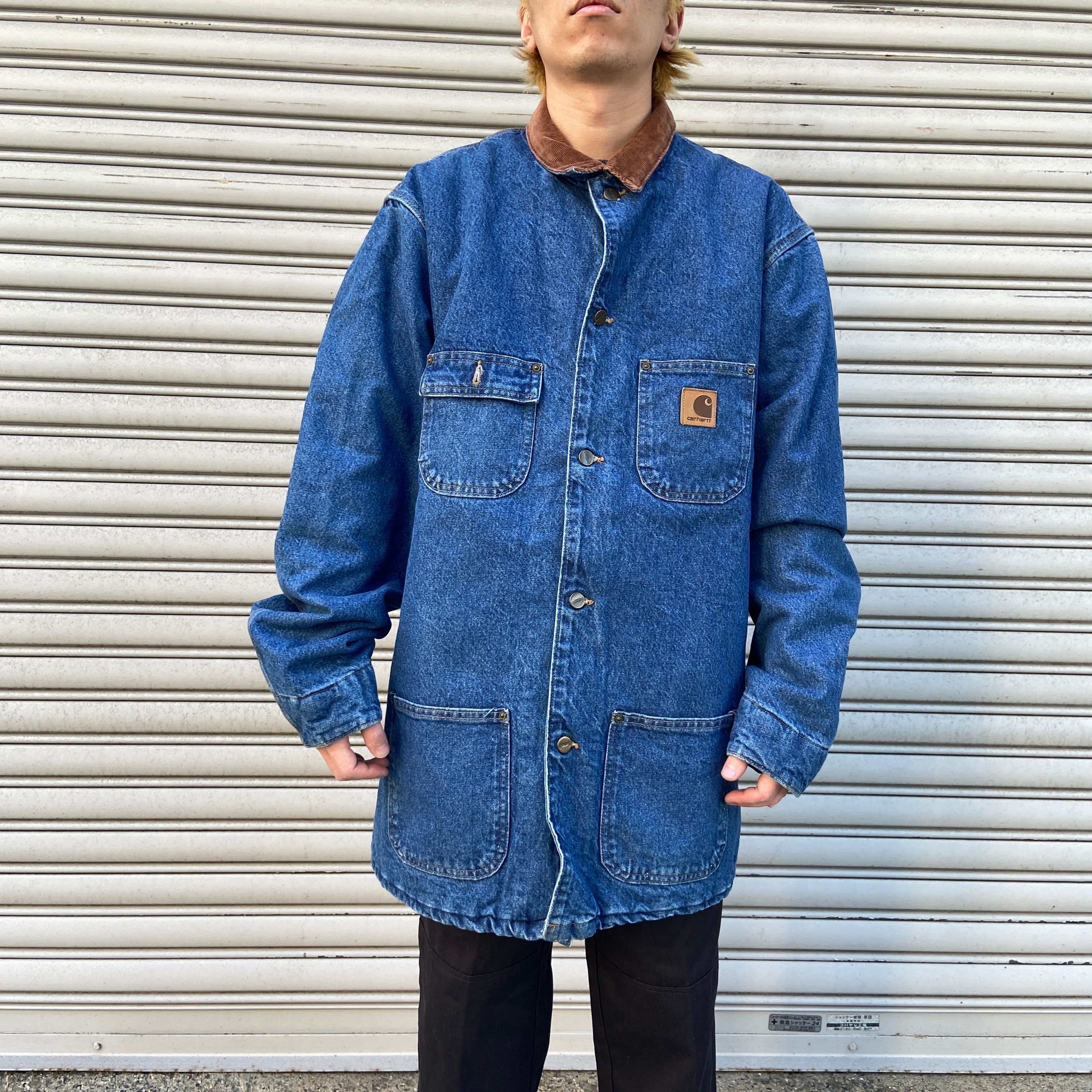 カーハート デニムカバーオール 乗り気