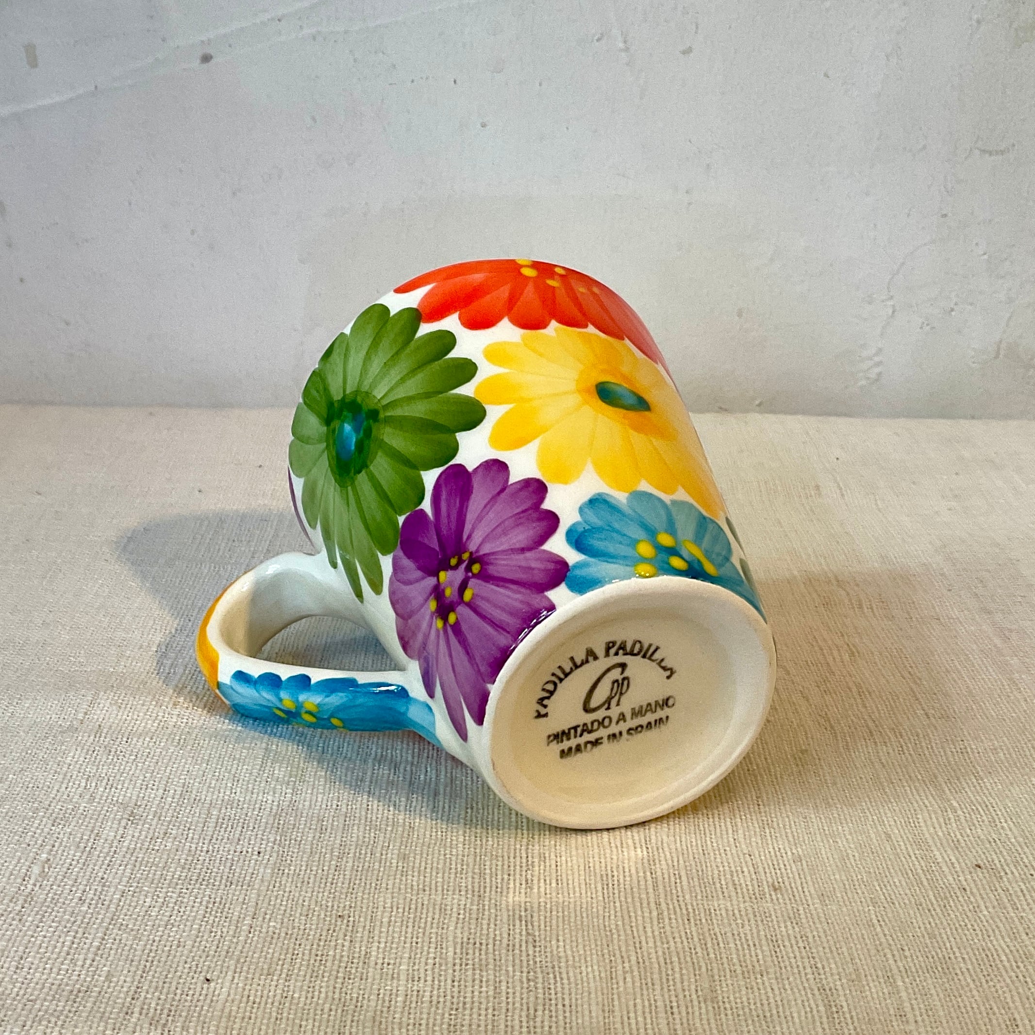 スペイン陶器】マグカップ（カラフル花） | 照明＆エシカルライフ