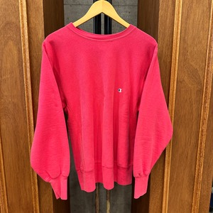 90s OLD CHANPION REVERSE WEAVE SWEAT SHIRT PINK SOLID L