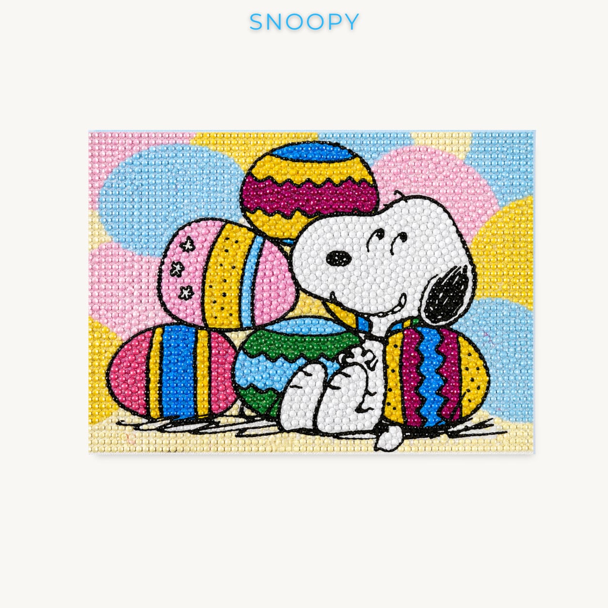 スヌーピー | ダイヤモンドアート | ビーズアート | ハンドメイド | 初心者 子供もOK | 2Lサイズ(12.7 × 17.8cm) | Easter