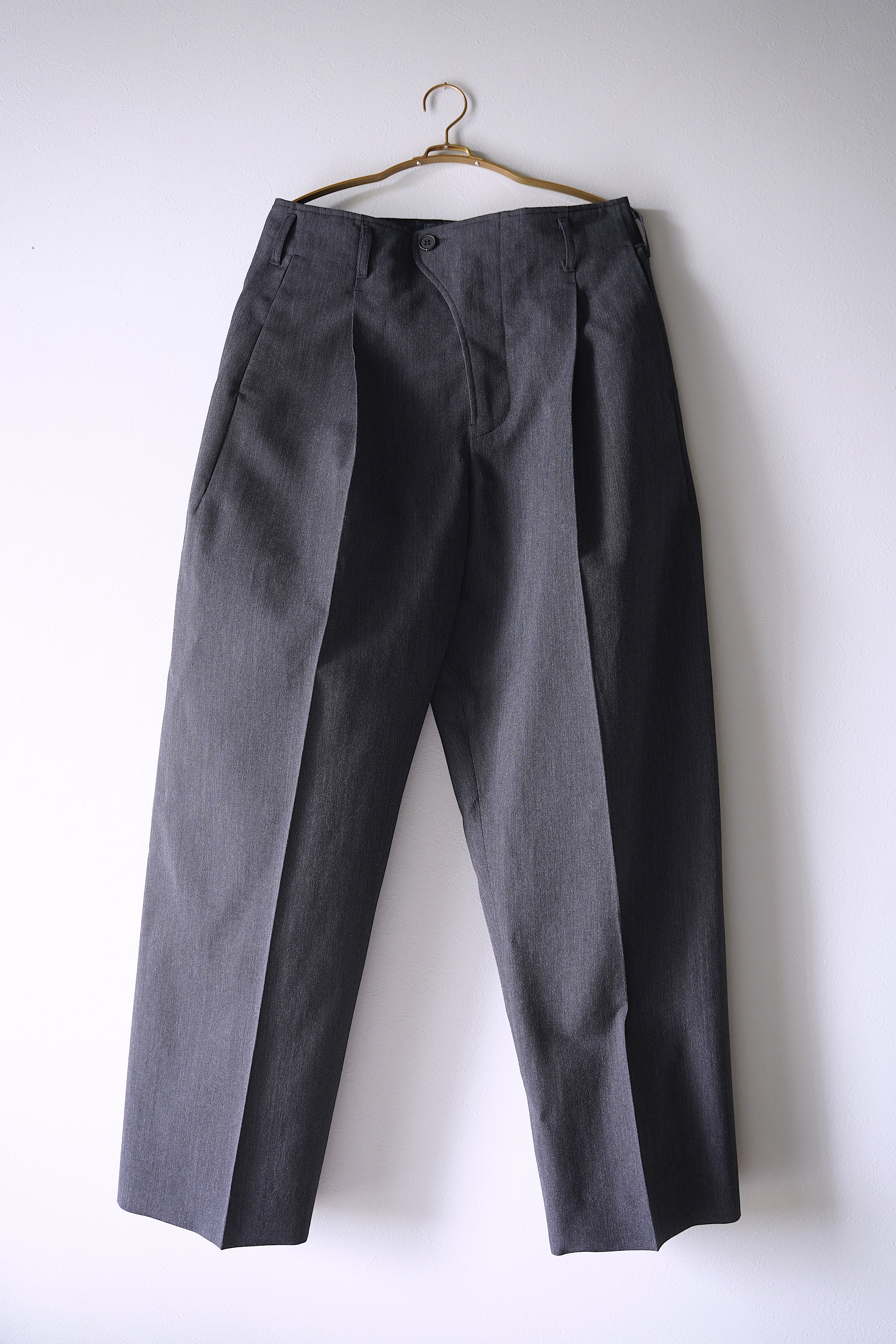 最後の1点】山内 ウール×和紙 サイドシームレスワンタックパンツ