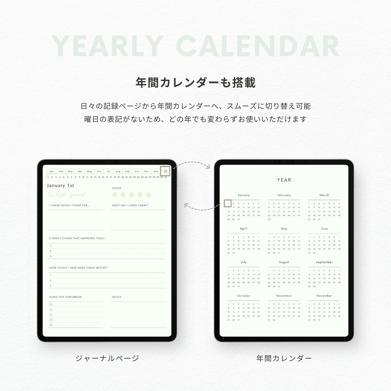 ナイトジャーナル┊︎6色セット┊︎感謝日記┊︎セルフケア┊︎リンク付き