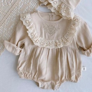 baby embroidery frill rompers