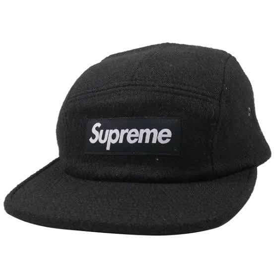 Supreme harris tweed camp cap -black