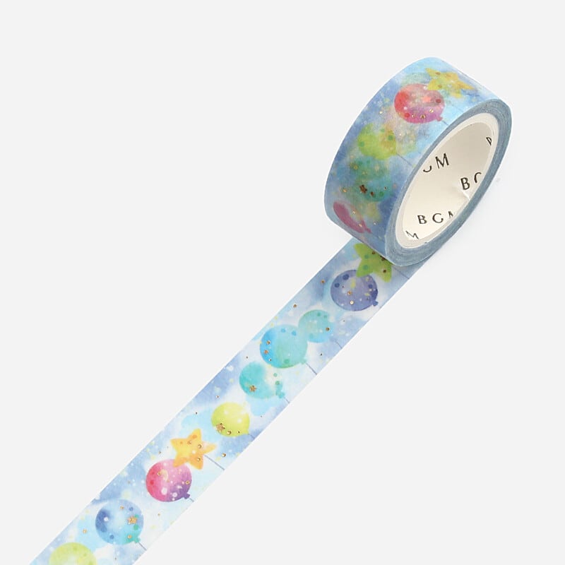 【廃番】BGM 箔押し 風船 15mmマステ BG05