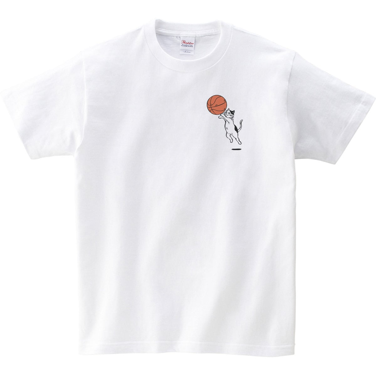 にゃんこ バスケ シュート Tシャツ cat55 イラスト 猫 ねこ ネコ