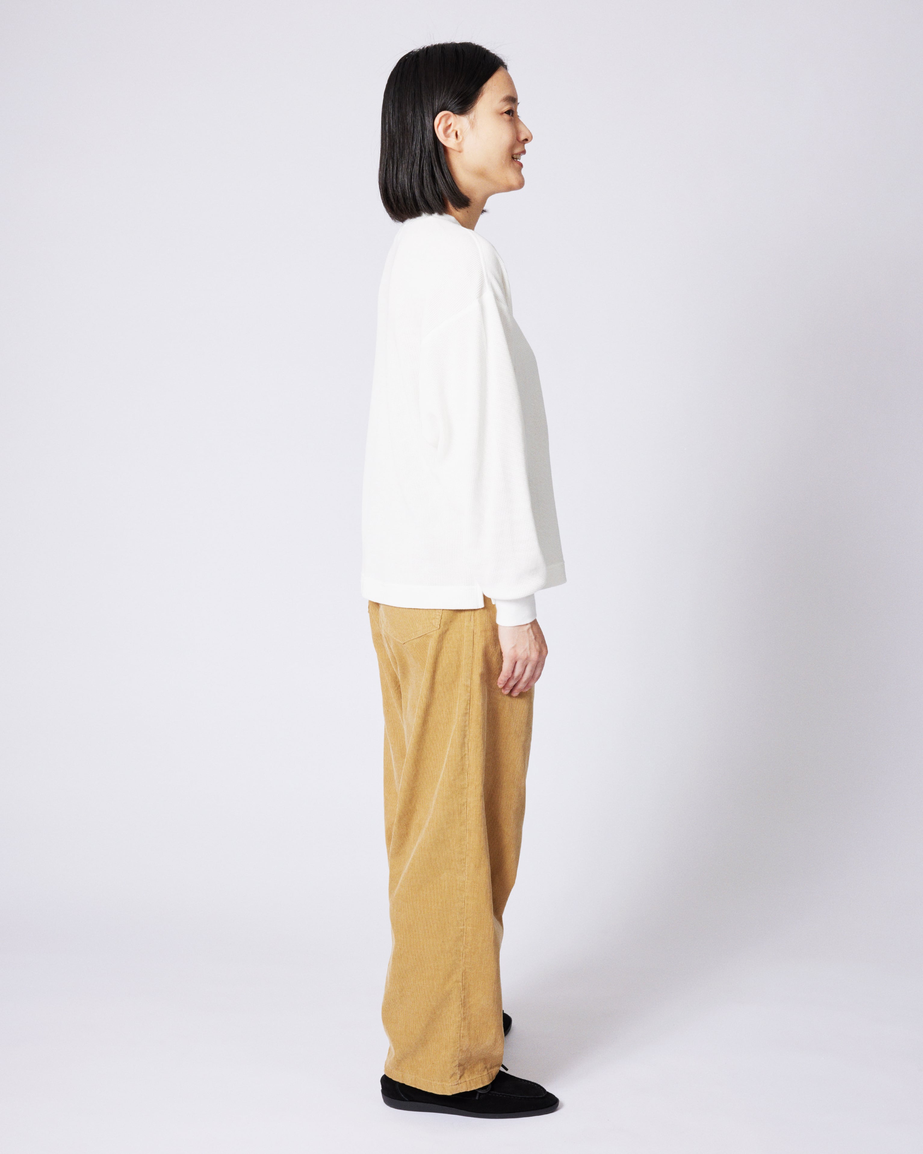 everyone surf knit long sleeve tee shirt (WHITE) | everyone