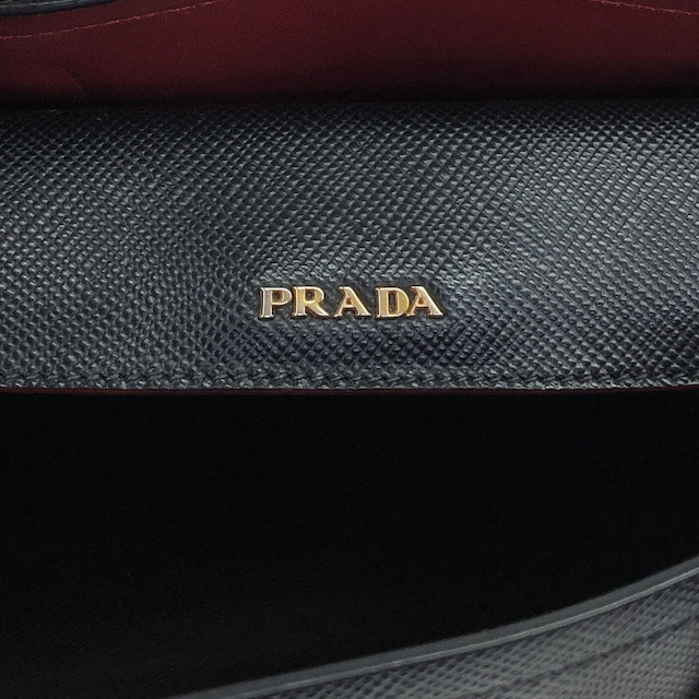 PRADA プラダ ハンドバッグ ブラック トライアングルロゴ レザー vintage ヴィンテージ オールド n54bxv