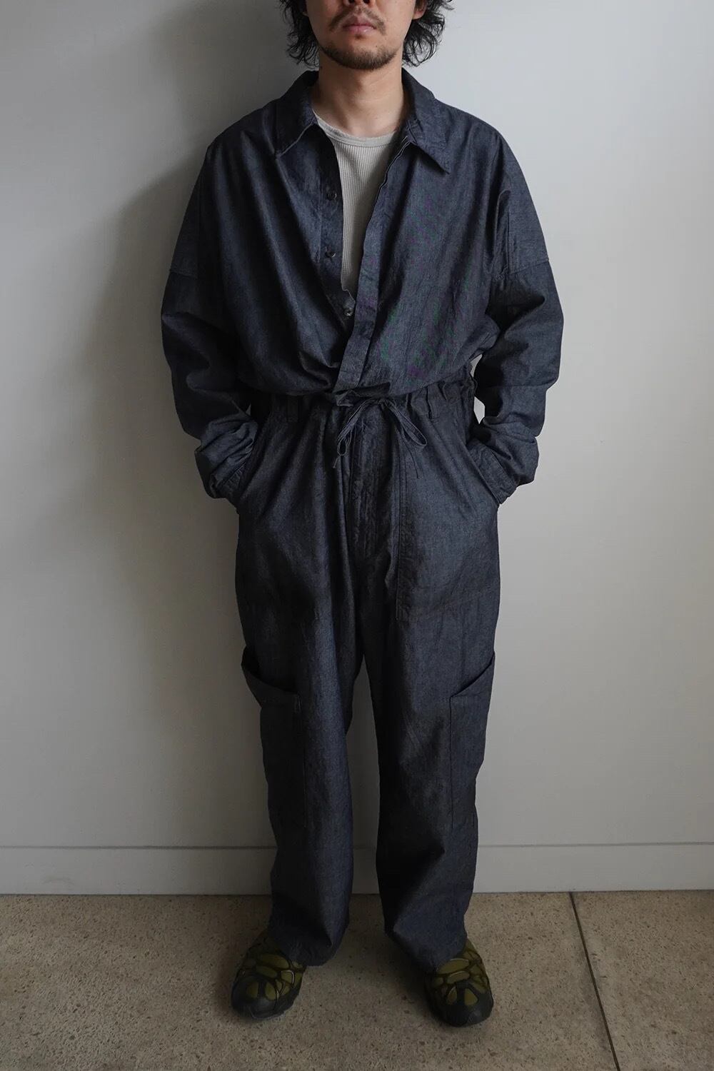 24SS】ANCELLM CHAMBRAY DRESS LS SHIRT (INDIGO) ANC-SH31-B 24SS】ANCELLM CHAMBRAY DRESS LS SHIRT (INDIGO) ANC-SH31-B