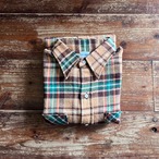 1970’s “BIG MAC” Cotton heavy flannel shirt made in USA・XL/Beige