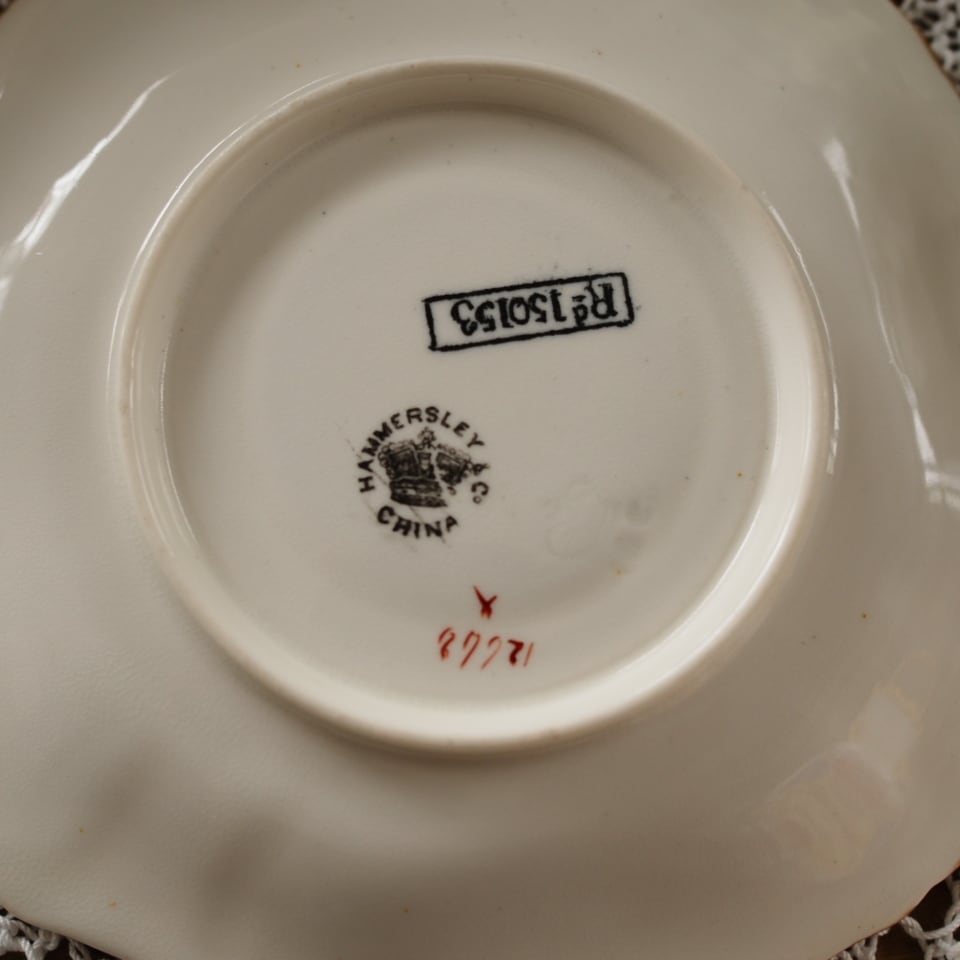 美品 英国Hammersley ハマースレイ ドレスデンスプレイ 手描きフラワー