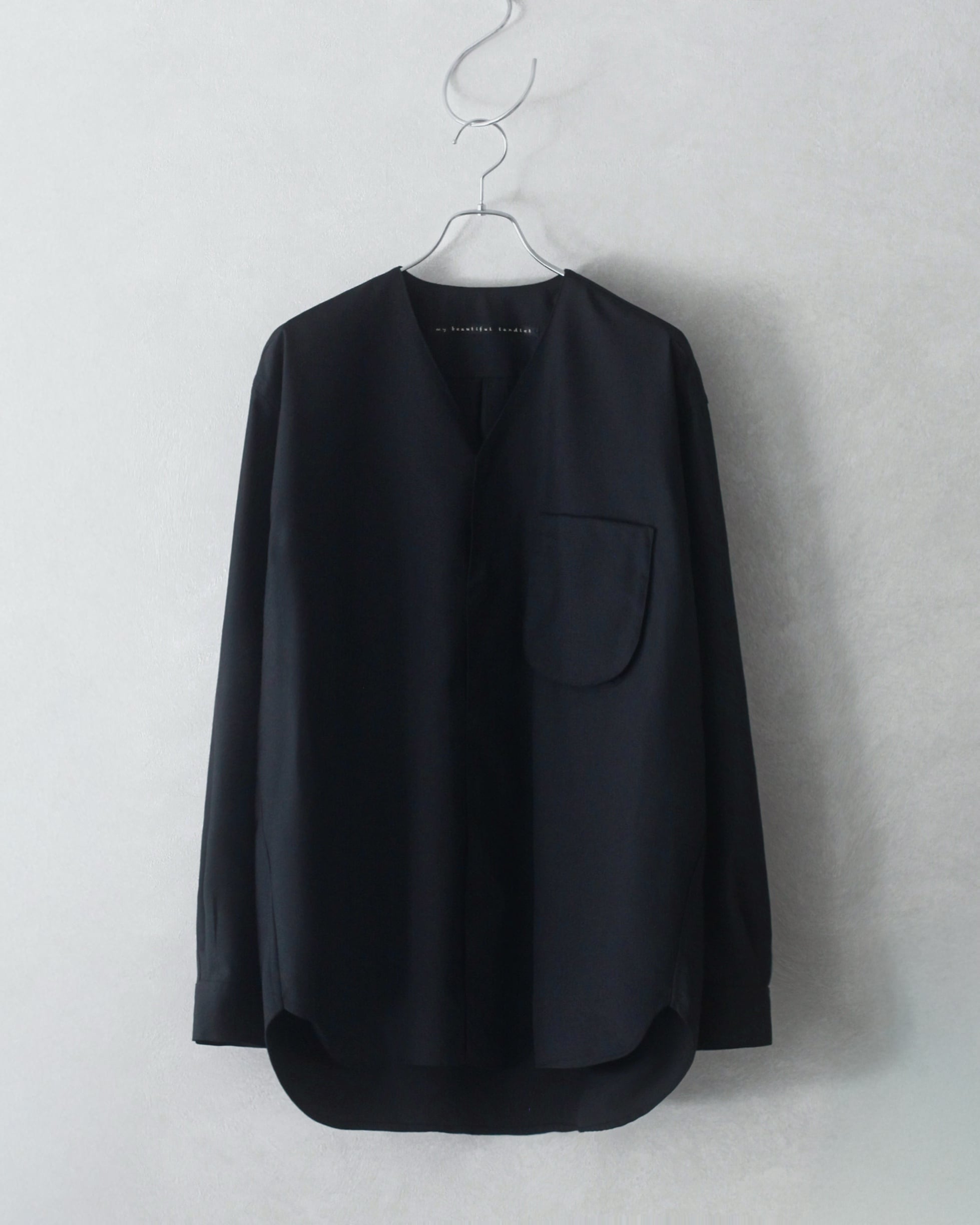 新品未使用　mybeautifullandlet ノーカラーシャツジャケット 新品未使用 mybeautifullandlet ノーカラーシャツジャケット - メルカリ