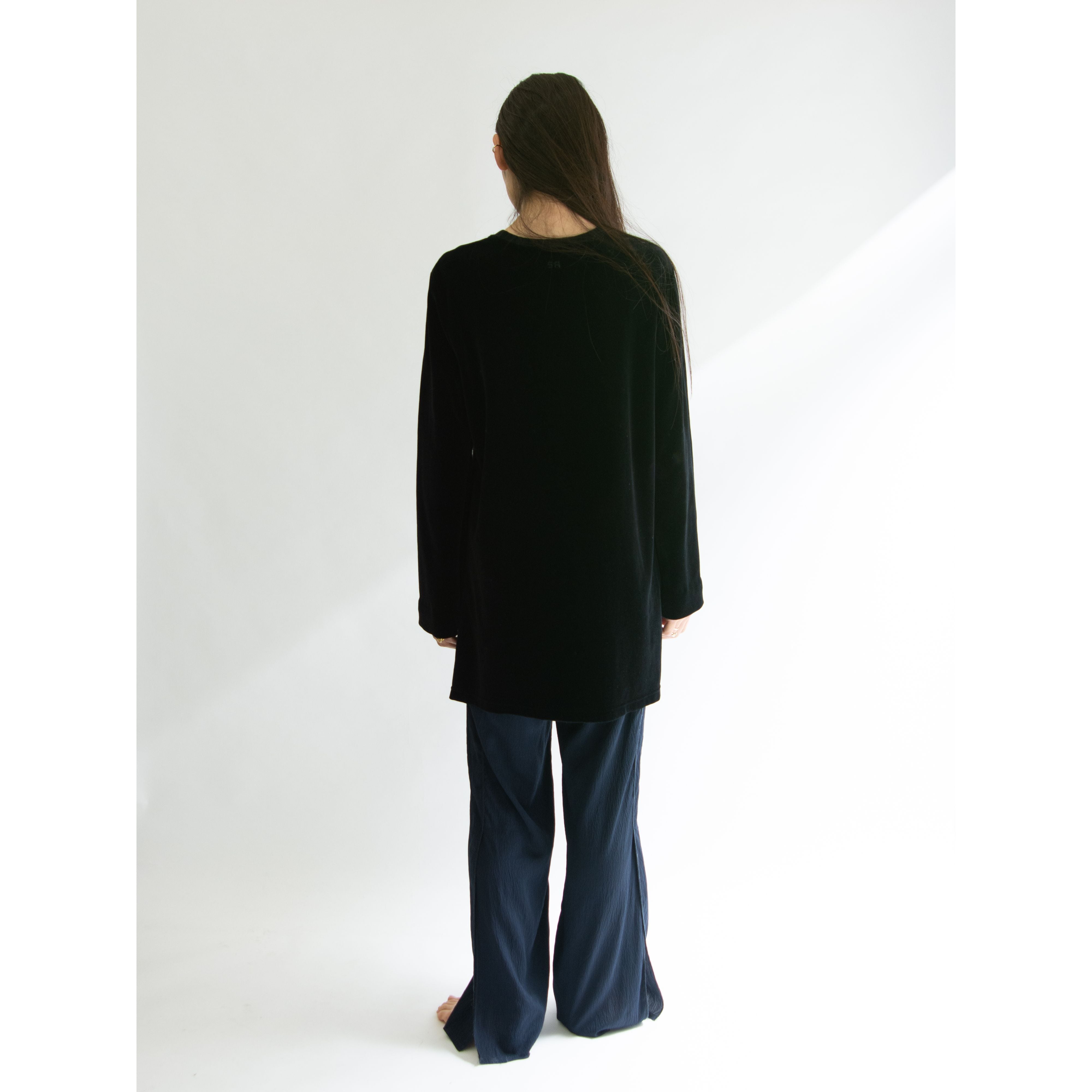 SONIA RYKIEL - ソニアリキエルベロアプルオーバー SONIA RYKIEL】Made in France Cotton-Viscose-Nylon Velour Pullover