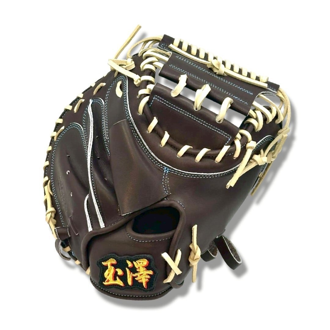 【硬式】玉澤 キャッチャーミット DELUXE TKC-TLS2DX 本体:Dブラウン 紐:キャメル)|タマザワ