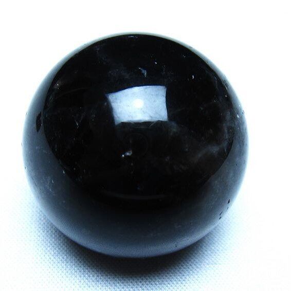 黒水晶 モリオン 丸玉 35mm スフィア 置物 原石 141-7404