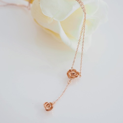 ローズ&ネックレス(pink gold)