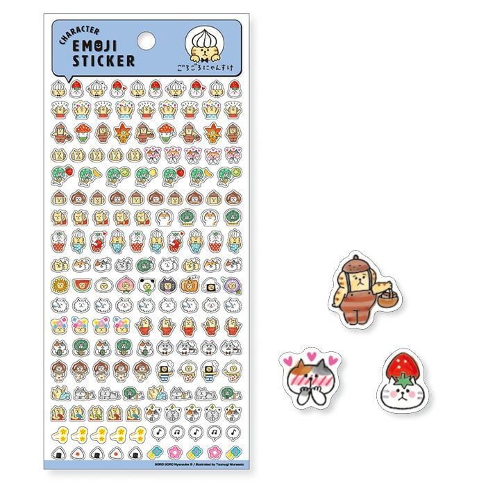 ごろごろにゃんすけ キャラクター絵文字シール みんな集合 81417