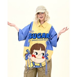 PMFIVEEペコちゃんキャラクタープリント半袖シャツ