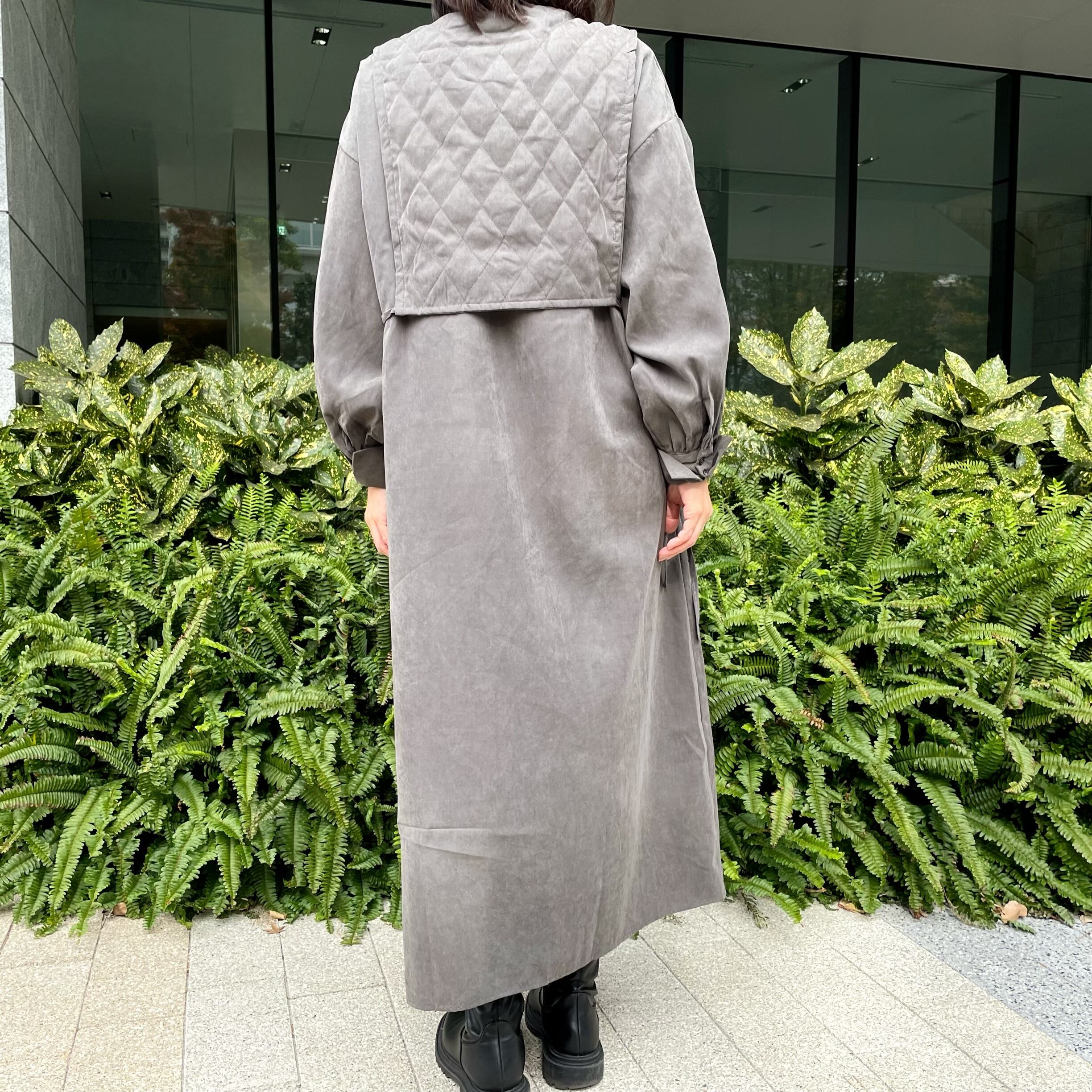 pelleq キルティングベストワンピース　Free size pelleq キルティングベストワンピース Free size pelleq | JUQUI Online