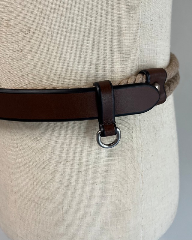 【2025/SS PRADA】rope leather switching belt