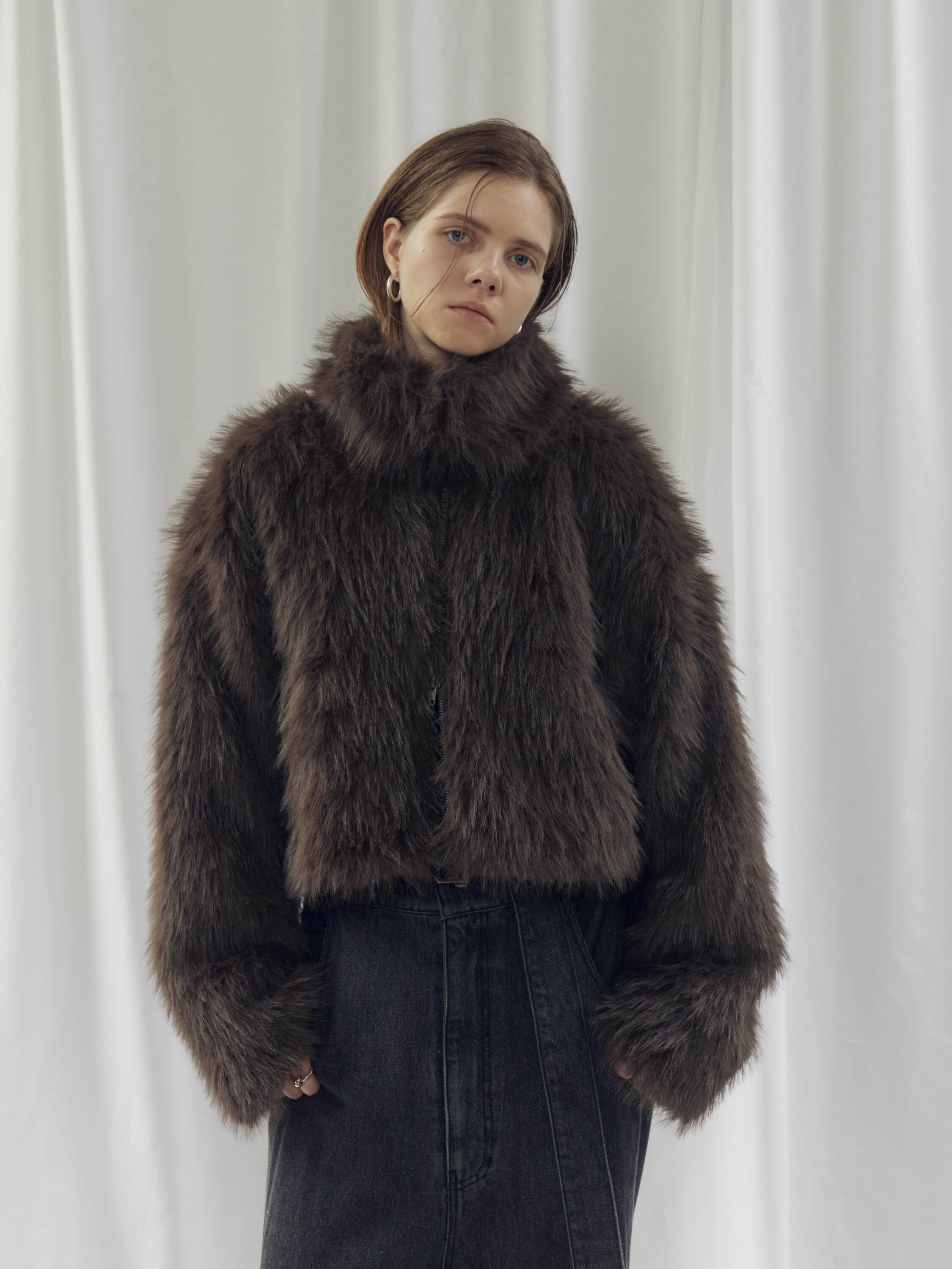 MICHAEL KORS ファージャケット　fur jacket 短丈 MICHAEL KORS ファージャケット fur jacket 短丈