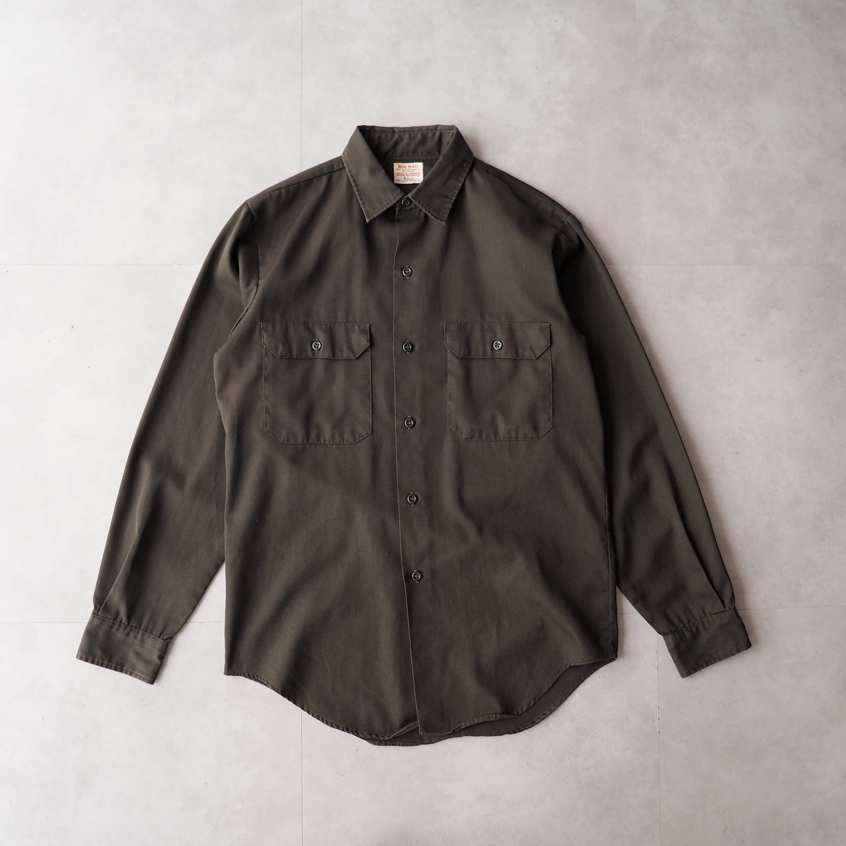 60s-70s BIG MAC by Penneys mocha brown work shirt 60年代〜70年代 ...