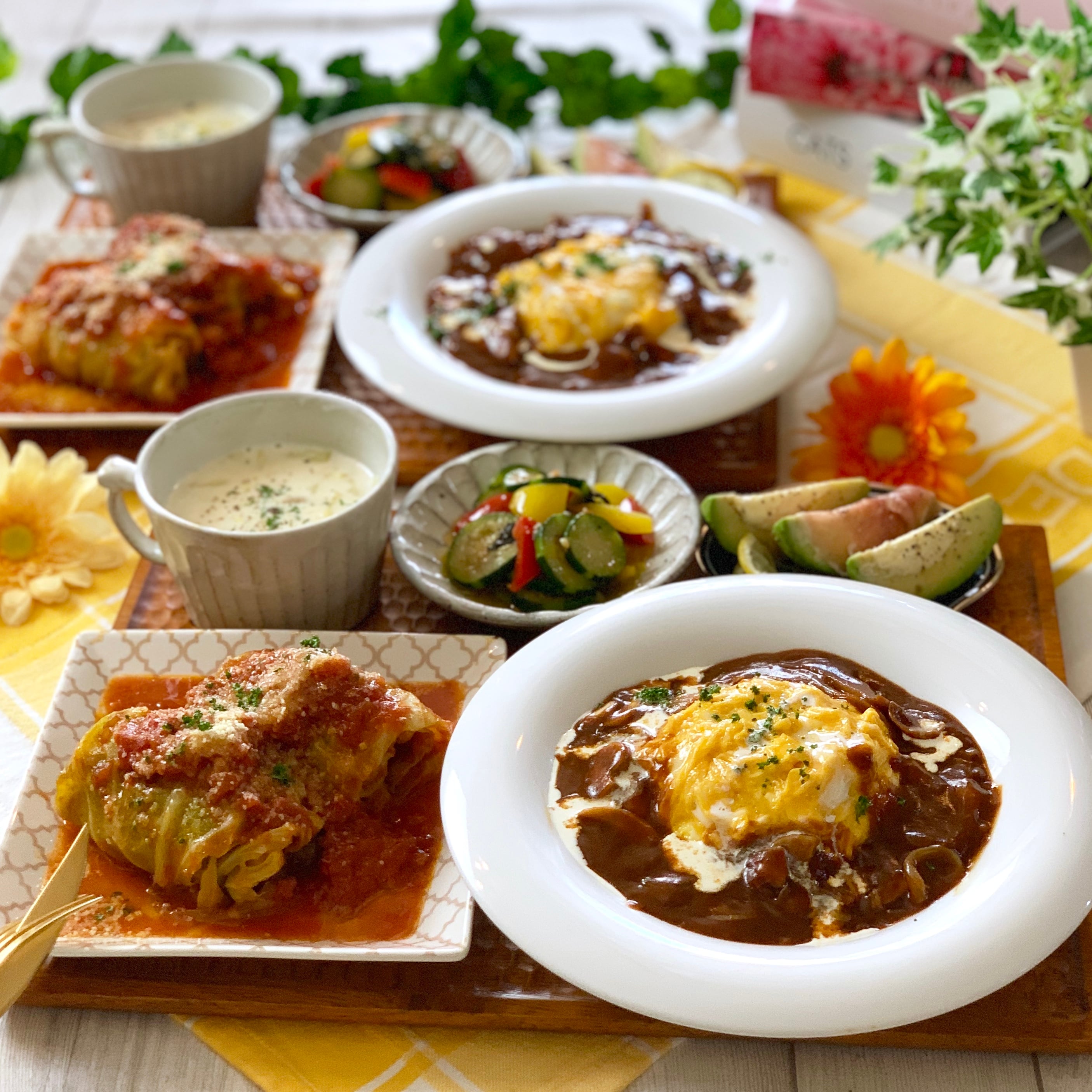 ロールキャベツ オムライス 献立まとめ買い 料理教室 Ohana Kitchen