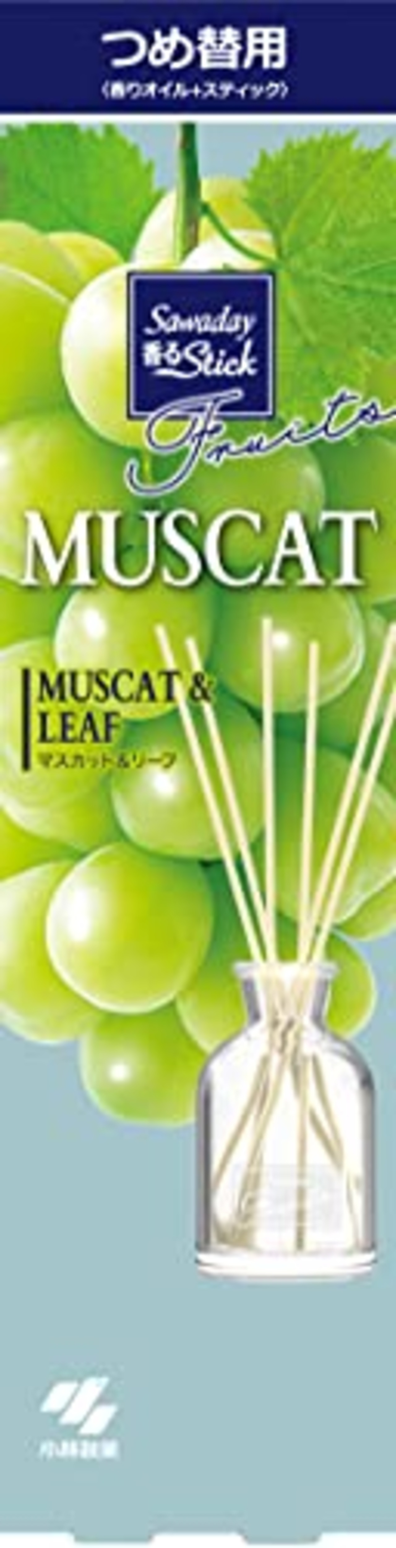 サワデー香るスティック フルーツ マスカット&リーフ 芳香剤 部屋用 詰め替え用 70ml ルームフレグランス 小林製薬