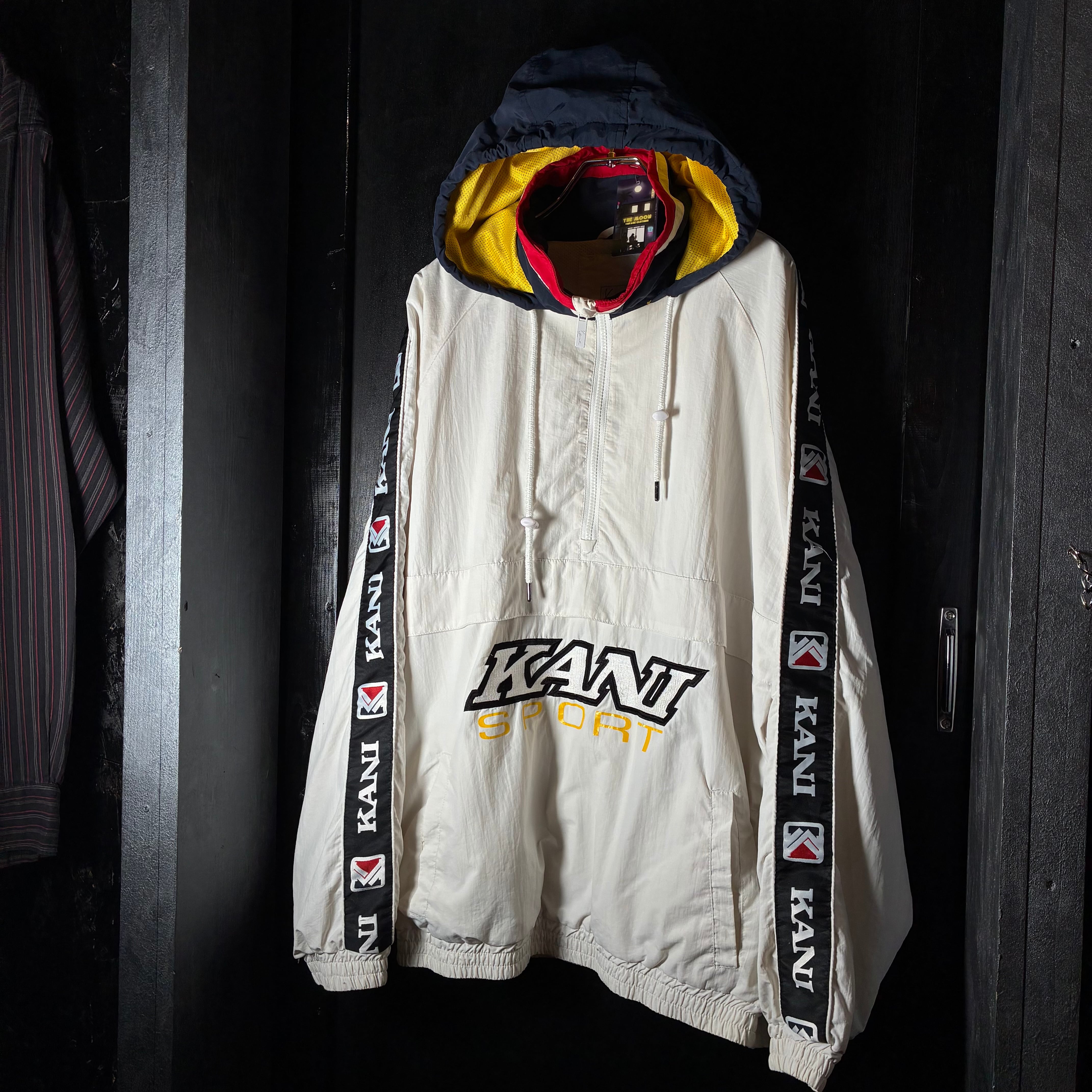 KARL KANI SPORT ナイロンアノラックパーカー 白 プルオーバー カール