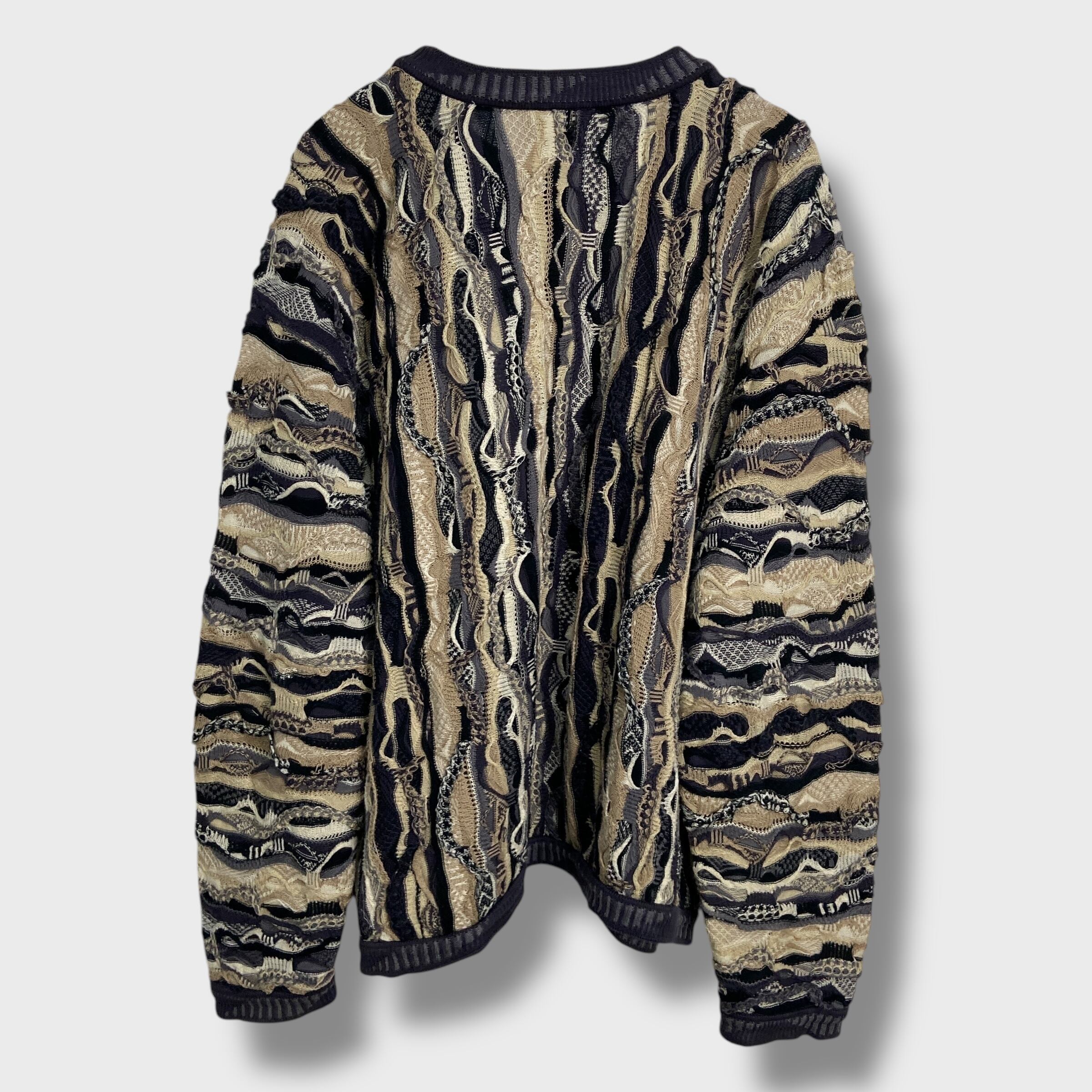 90s COOGI クージー オーストラリア製 総柄3Dニット L | 古着屋 Uan