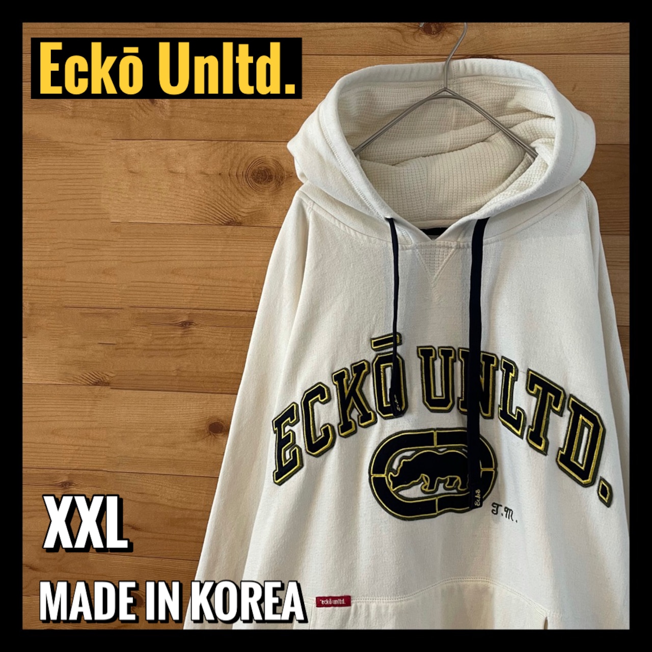 【Ecko Unltd】XXL ゆるだぼ オーバーサイズ B系 刺繍ロゴ プルオーバー パーカー アメリカ古着