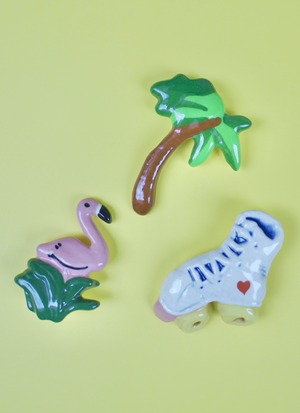 LA Vintage Ceramic マグネット 3セット Magnet 3-set