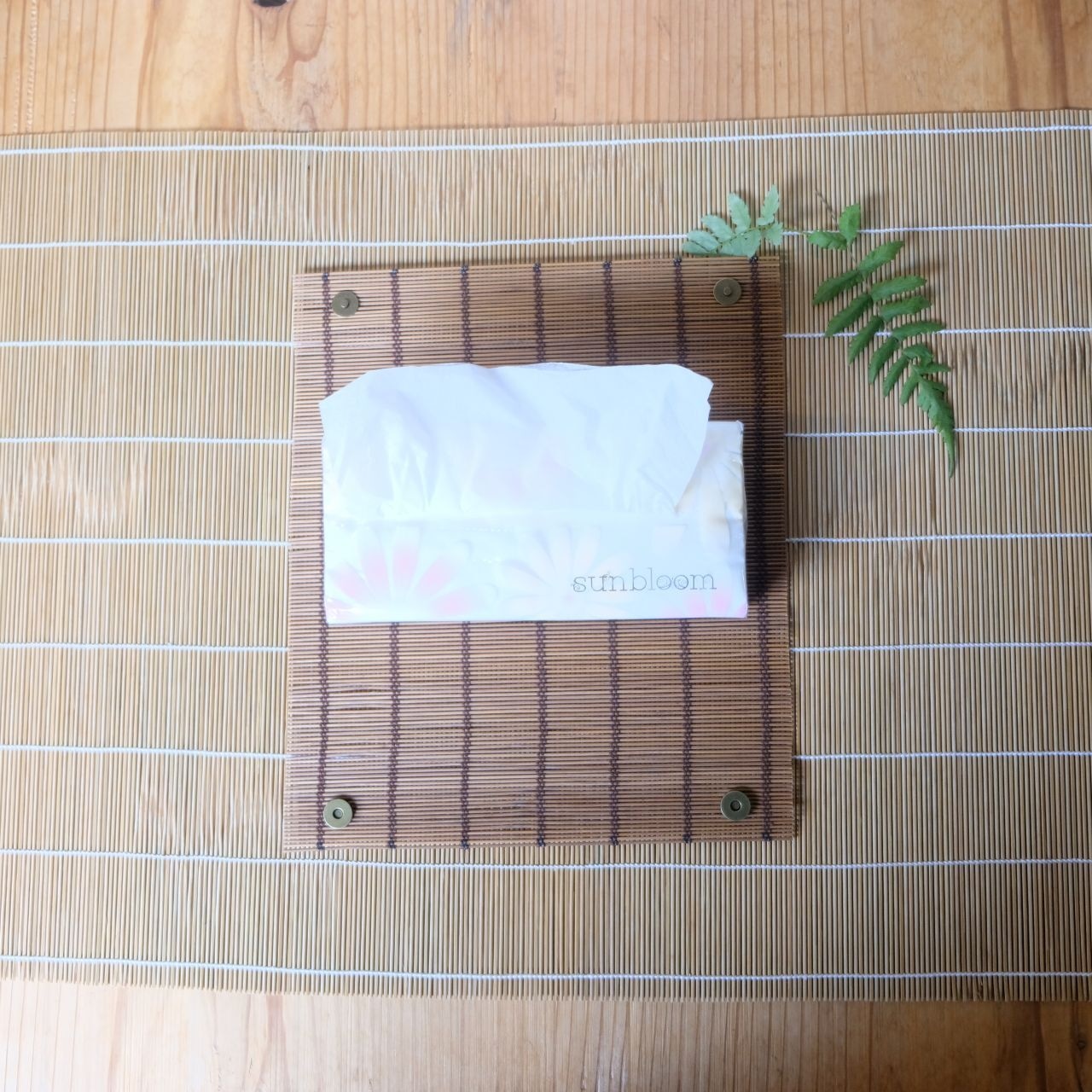 【すだれティッシュケース】 細縞 BR