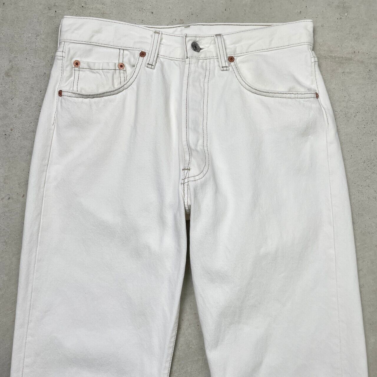 90年代~00年代 USA製 Levi's リーバイス 501 ホワイトデニムパンツ