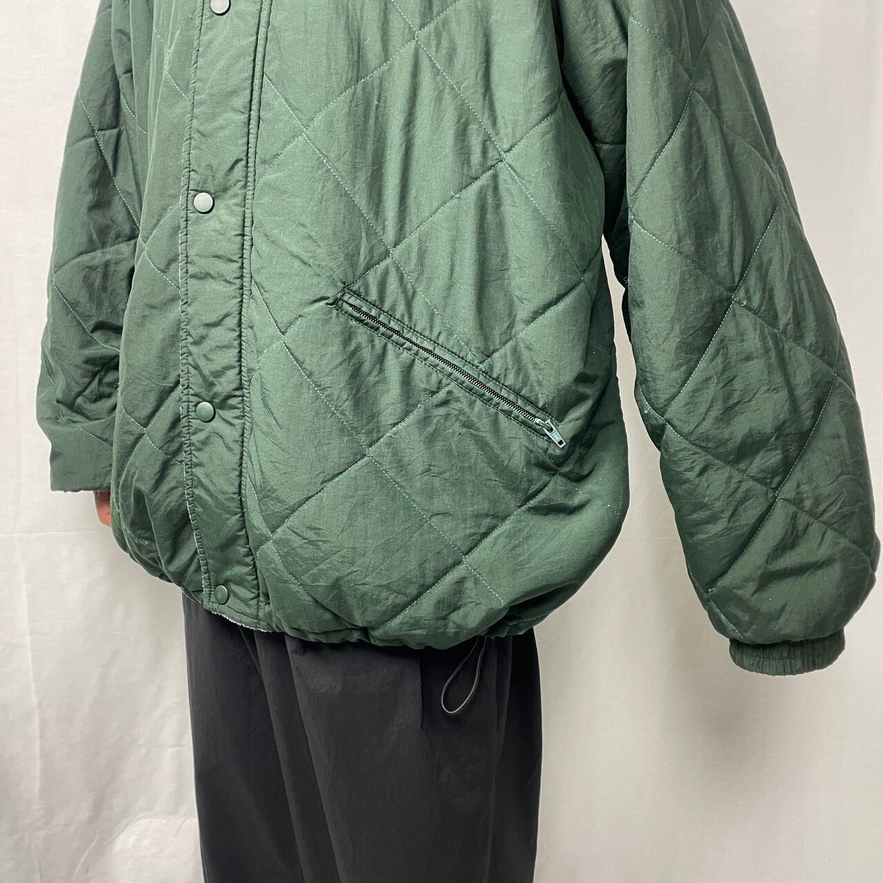 90年代 カナダ製 TYPHOON SPORTSWEAR ナイロン キルティングジャケット 