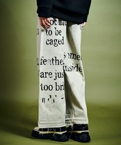 【N様ご予約商品】レタリングワイドデニムパンツ CQ-47014