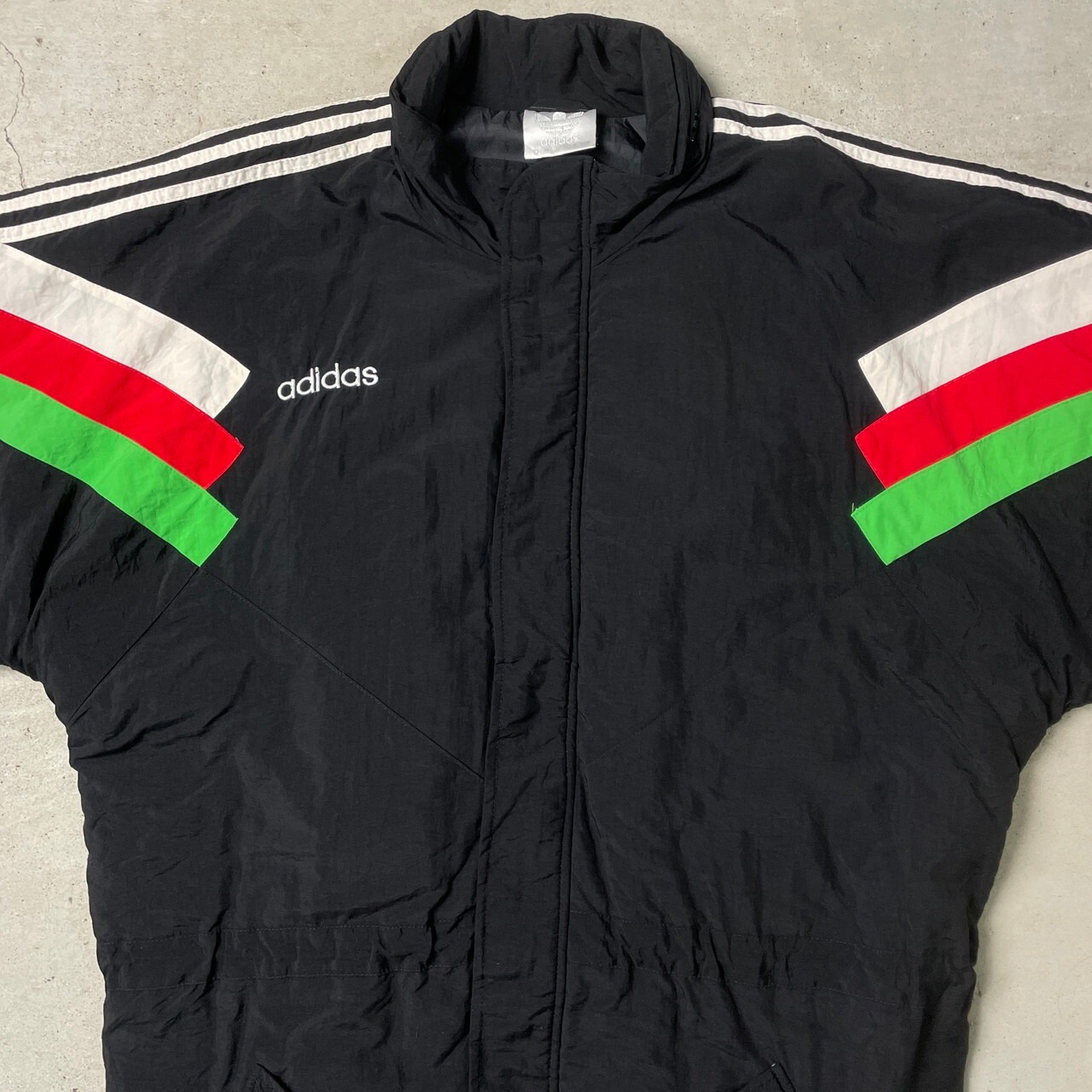80年代 adidas アディダス 中綿入り ナイロンジャケット メンズXL相当 