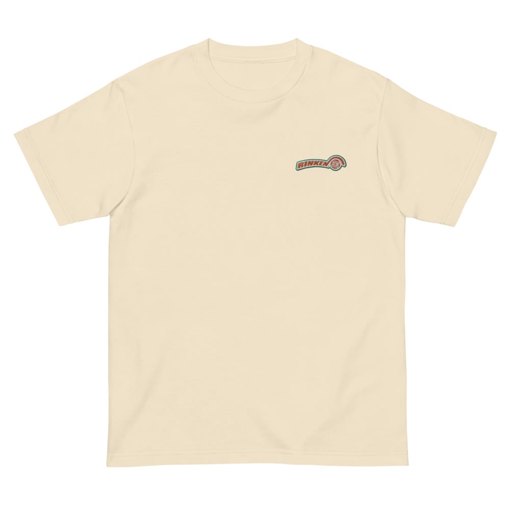 りんけんロゴ 刺繍Tシャツ：ナチュラル＜送料込み＞ | ajimastore