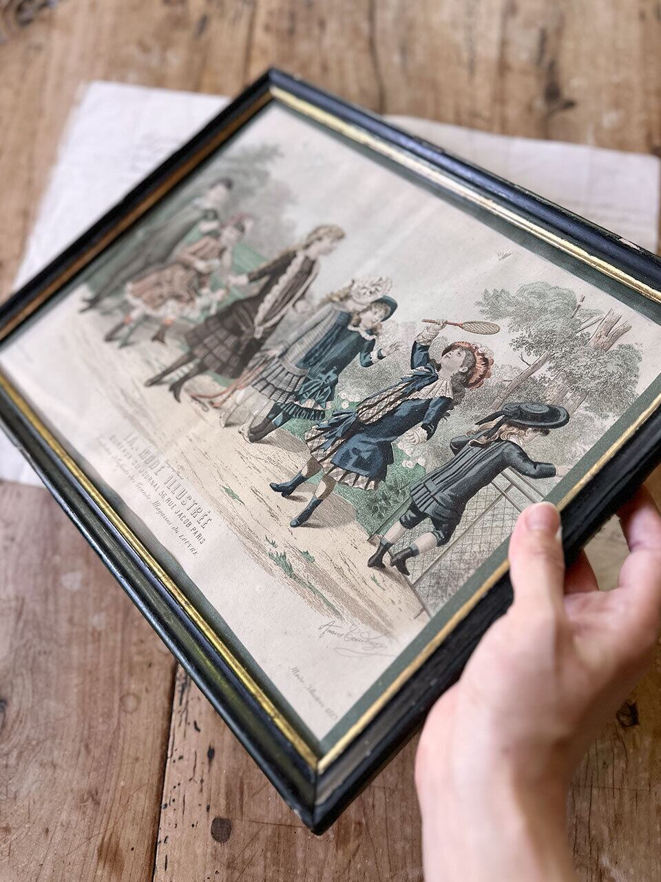 ファッションイラストフレーム 額入り雑誌 額縁 | Brocante de