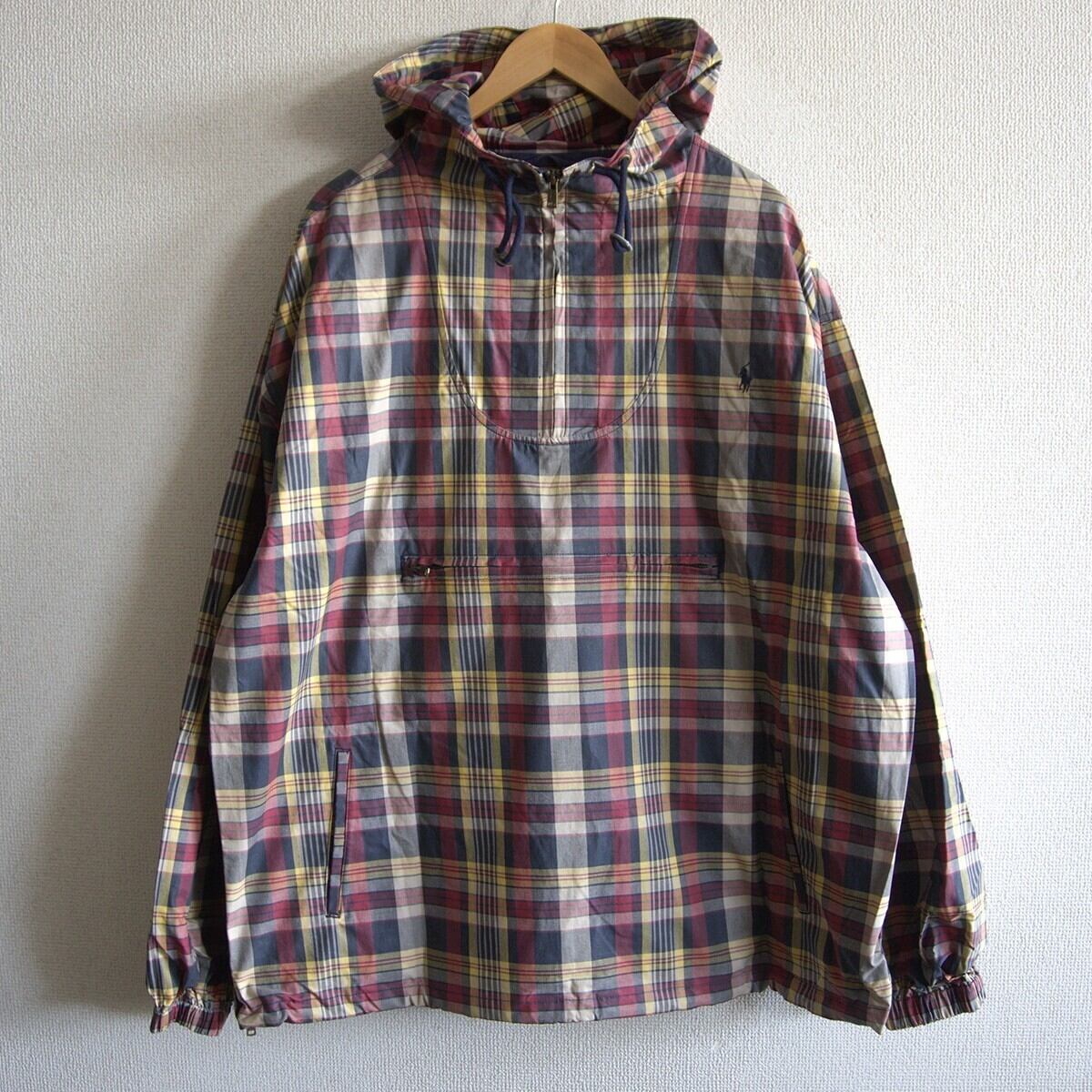 【雰囲気抜群】POLO RALPH LAUREN【PLAID CHECK COTTON ANORAK】L ポロ ラルフローレン アノラック s2605105 雰囲気抜群】POLO RALPH LAUREN【PLAID CHECK COTTON ANORAK】L ポロ