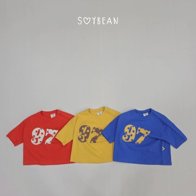 【取寄】soybean｜number box tee 8-length｜ナンバーボックスT8分袖｜XS-JM｜kids&jr｜26 autumn