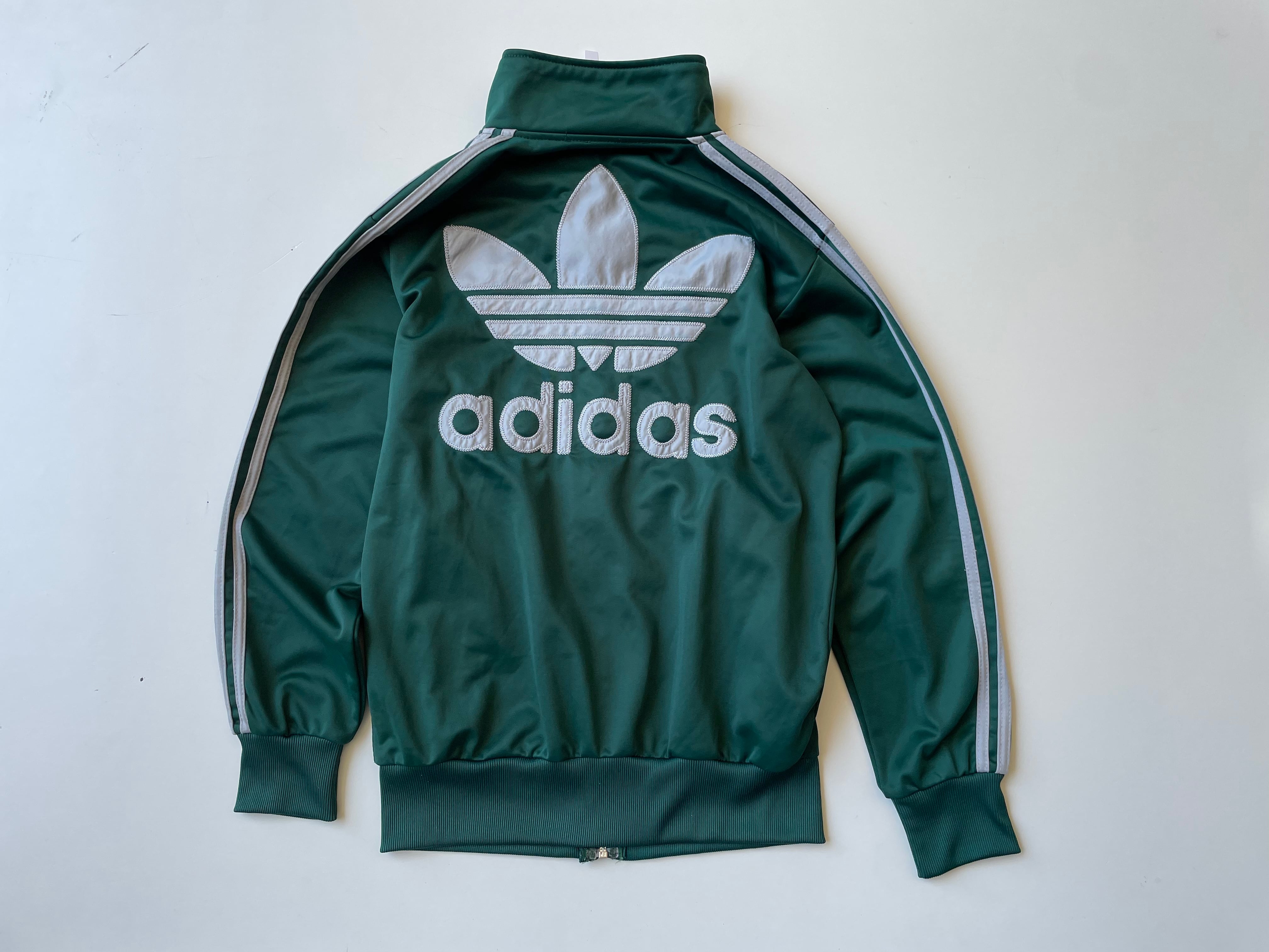 adidas track jacket col Green size M アディダス トラックジャケット