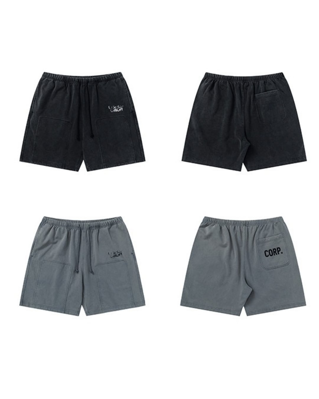 Knee-Length Patch Pocket Drawstring Casual Shorts x01028 | XPOSE